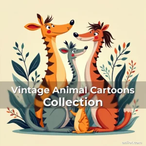 Vintage Animal Cartoons Collection