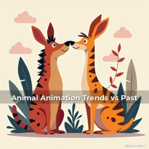 Artistic representation for Animal Animation Trends vs Past