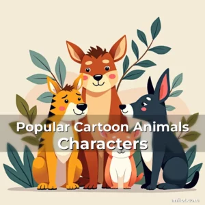 Popular Cartoon Animals Characters